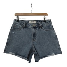 Shorts jeans Hollister W28" azul algodão feminino etiquetas bordadas - Preloved comprar usado  Enviando para Brazil