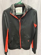 Moletom com capuz Aeropostal masculino manga longa zíper completo preto vermelho tamanho médio roupa ativa comprar usado  Enviando para Brazil