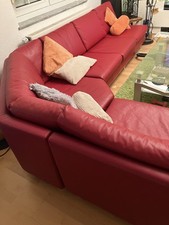 Ledercouch rot form gebraucht kaufen  Jessen