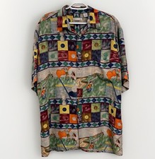 Camisa de golfe Burma Bibas de seda masculina G vintage manga curta botão para cima verão oversized comprar usado  Enviando para Brazil