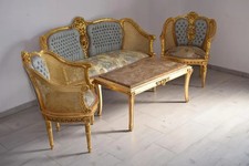 Conjunto de Móveis Royal Coffee – Sofá + 2 Poltronas + Mesa Barroca Tampo de Mármore comprar usado  Enviando para Brazil