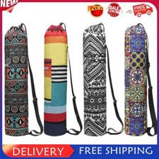 Bolsa de lona para tapete de ioga com zíper reflexivo suporte de pilates equipamento de alça ajustável comprar usado  Enviando para Brazil