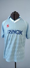 Camisa de futebol ABM masculina desconhecida clube italiano vintage azul IRINOX tamanho L anos 80 comprar usado  Enviando para Brazil