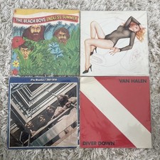 Huge Classic Rock Record Lot Van Halen Vinyl The Beatles Album Cars Beach Boys comprar usado  Enviando para Brazil