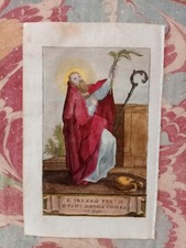 Santo Ireneo Obispo Mártir Acuafuerte Grabado Antonelli Estampa Antigua 1819 comprar usado  Enviando para Brazil