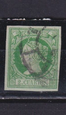 1860 - España - Isabel II  - Edifil 53 - Mat Rueda Carreta - A ROIG comprar usado  Enviando para Brazil