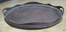 Gran Bandeja De Servicio De Metal Plateado Inglés Silver Plated Butlers Tray, usado comprar usado  Enviando para Brazil