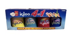 Usado, Vintage Igloo CONJUNTO DE 4 Porta-Bebidas Isoladas 1987 NOVA CAIXA ABERTA Coozie comprar usado  Enviando para Brazil