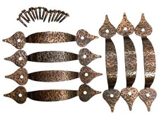 7 puxadores de porta de armário vintage colonial cor cobre martelado puxador com parafusos comprar usado  Enviando para Brazil