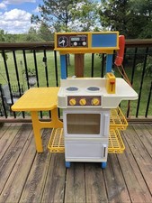 Vintage Anos 70 Fisher Price Divertido Comida Cozinha Forno Play Set Fogão Telefone Pia Spray comprar usado  Enviando para Brazil