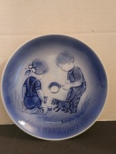 Prato de Dia das Mães Vintage 1977 Desiree Dinamarca Azul Antigo Copenhague Svend Jensen, usado comprar usado  Enviando para Brazil