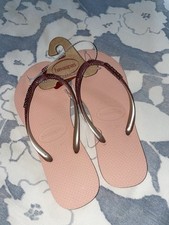 Sandálias chinelos femininas Havianas tamanho 7 ROSA/ROSA NOVAS com etiquetas comprar usado  Enviando para Brazil