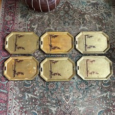 vintage bamboo set 6 trays for sale vintage bamboo set 6 trays for sale Aptos