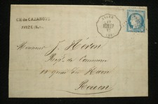 Lettre 1874 ceres d'occasion  Theix