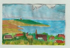 Aquarell stadt meer gebraucht kaufen  Münster