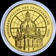 Używany, Frauenkirche Dresden / kopuła Frauenkirche, czyste złoto .999 z certyfikatem na sprzedaż  PL