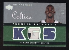 2007-08 UD Premier Holo Prata Kevin Garnett Celtics HOF Jogo-Usado Patch 1/5, usado comprar usado  Enviando para Brazil