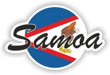 Pegatina Redonda De La Bandera De Samoa / Gráficos De Vinilo Impermeables, usado comprar usado  Enviando para Brazil