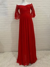 Vestido maxi de costura de renda fotografia de chiffon maternidade para chá de bebê comprar usado  Enviando para Brazil