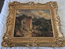 Antique oil painting for sale  LOSTWITHIEL
