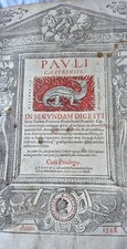 Paulo de Castro 1548 extremely rare book on religious & civil law, 2 parts comprar usado  Enviando para Brazil