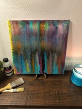 Peinture pouring toile d'occasion  Charenton-le-Pont