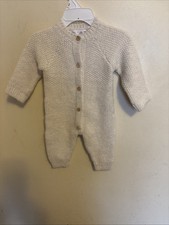 Macacão de malha branco unissex Zara Baby 1-3 meses manga longa com botões  comprar usado  Enviando para Brazil