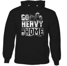 Go Heavy Or Go Home Hombres Divertida Gimnasio Sudadera con Capucha Culturismo Entrenamiento Top Pesas MMA segunda mano  Embacar hacia Mexico