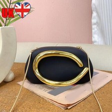 Bolsa de mão feminina retrô com corrente bolsa tiracolo vintage bolsa de telefone para festa (preta), usado comprar usado  Enviando para Brazil