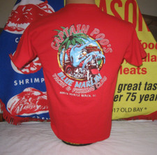 Camiseta masculina CAPTAIN POO'S azul marlin iate clube de pesca média MYRTLE BEACH comprar usado  Enviando para Brazil