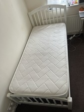 White wooden bed for sale  GREENFORD