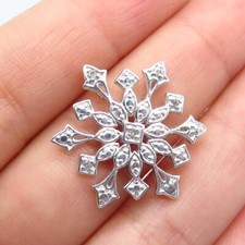Usado, Pingente deslizante de floco de neve prata esterlina 925 diamante branco real comprar usado  Enviando para Brazil