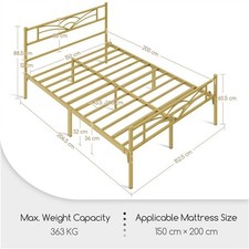King metal bed for sale  IPSWICH