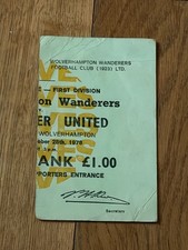 Ticket 1978 wolves for sale Ticket 1978 wolves for sale  DUNMOW