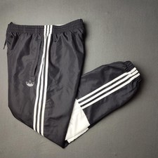 Calça Adidas Track Masculina Grande Preta Originals Trefoil ED6244 Zíper Listra Escolar, usado comprar usado  Enviando para Brazil