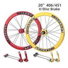 Conjunto de rodas traseiras dianteiras de bicicleta dobrável 20er 406 451 aro de parede dupla rodas de bicicleta BMX comprar usado  Enviando para Brazil
