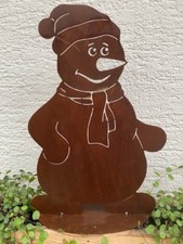 Schneemann metall edelrost gebraucht kaufen  Neulußheim