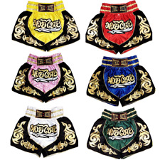 Usado, Calça shorts de boxe Muay Thai MMA luta esportes homens mulheres cetim presente comprar usado  Enviando para Brazil