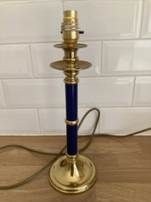 Brass blue lamp for sale  WINCANTON