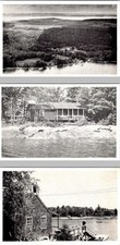 3~Cartões Postais Cape Rosier, ME Maine HIRAM BLAKE CAMP Aéreo~Cabine~Pouso de Barco, usado comprar usado  Enviando para Brazil