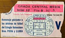 1975 Testemunho - Ingresso Valencia XI v Foreign XI Match 06/07/75 comprar usado  Enviando para Brazil