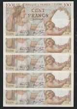 Lot billets 100f d'occasion  Bourg-lès-Valence