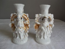 Paire bougeoir porcelaine d'occasion Paire bougeoir porcelaine d'occasion  Saint-Sébastien-de-Morsent