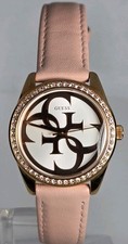 BANDA DE COURO FEMININA GUESS AÇO INOXIDÁVEL 27mm tom rosa ouro comprar usado  Enviando para Brazil