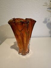 Glass orange vase for sale  Porterville