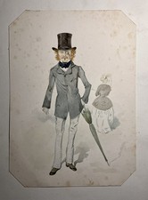Disegno acquerellato caricatur usato  Firenze
