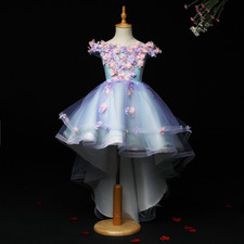 Apliques Vestido de Tule Flor Menina Vestido de Concurso Infantil Vestido de Festa Renda Roupas de Princesa comprar usado  Enviando para Brazil