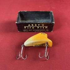 Isca de pesca vintage Arby's Fire fish frog com caixa #567, usado comprar usado  Enviando para Brazil