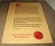 Ordre chevaliers chaumière d'occasion  Expédié en Belgium