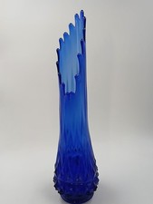 glass vintage vase blue for sale  Bellingham
